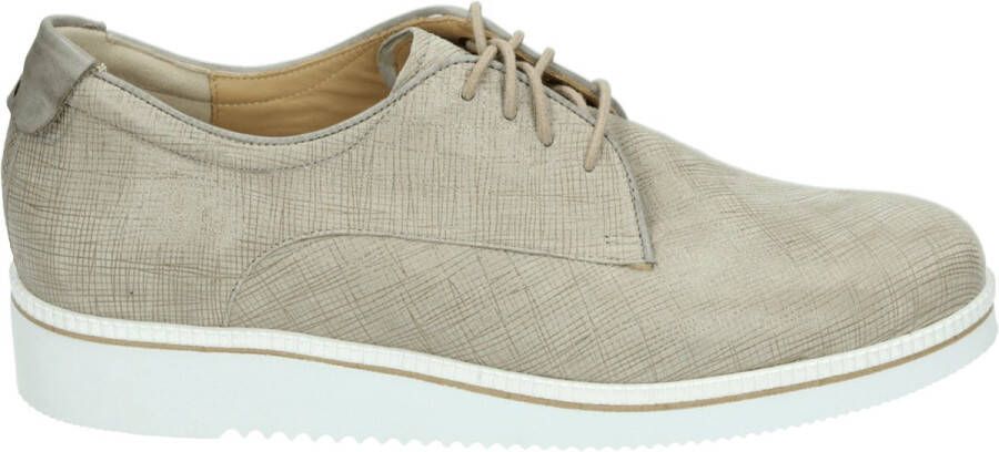 Durea 6191~G~~~~~~~~~~~~~~~~~~~~~~~~ Dames veterschoenen Taupe