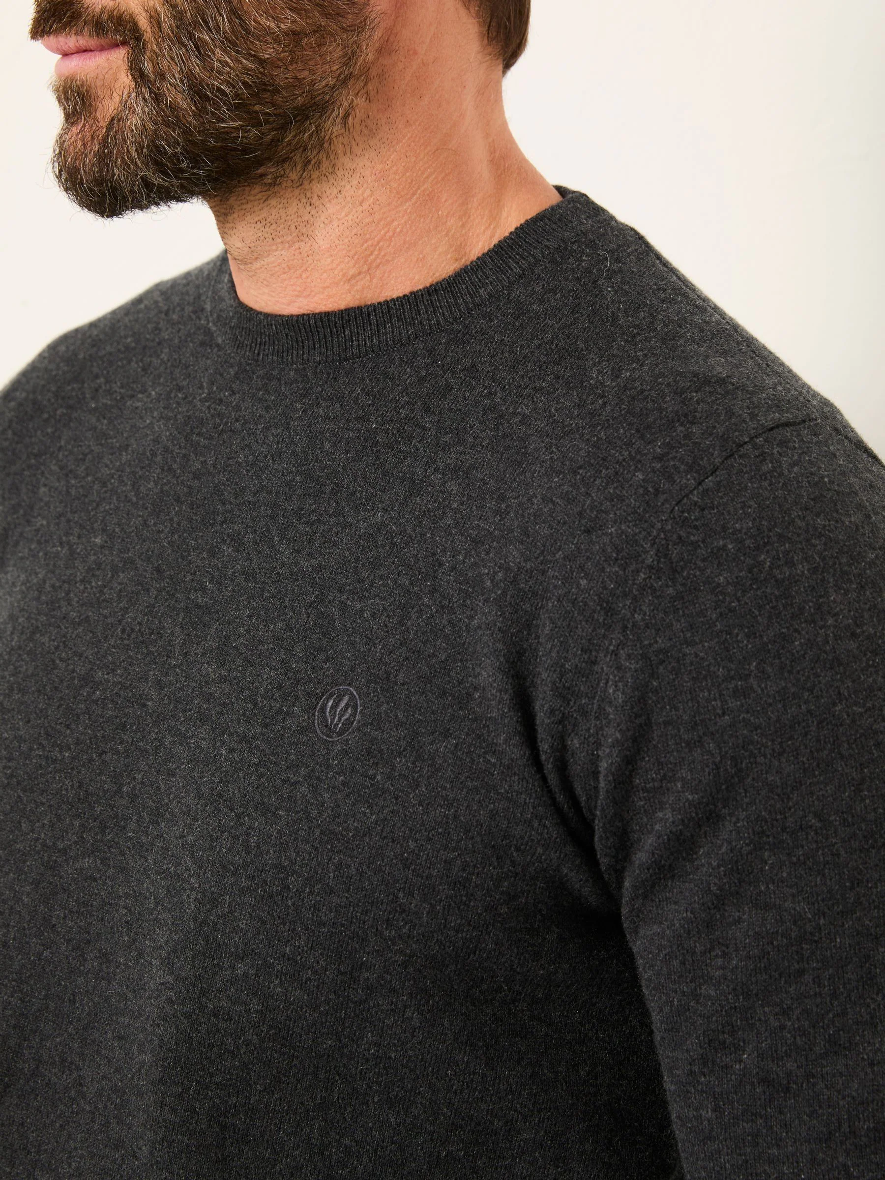 Antraciet - FatFace Crew Neck Knitted Jumper