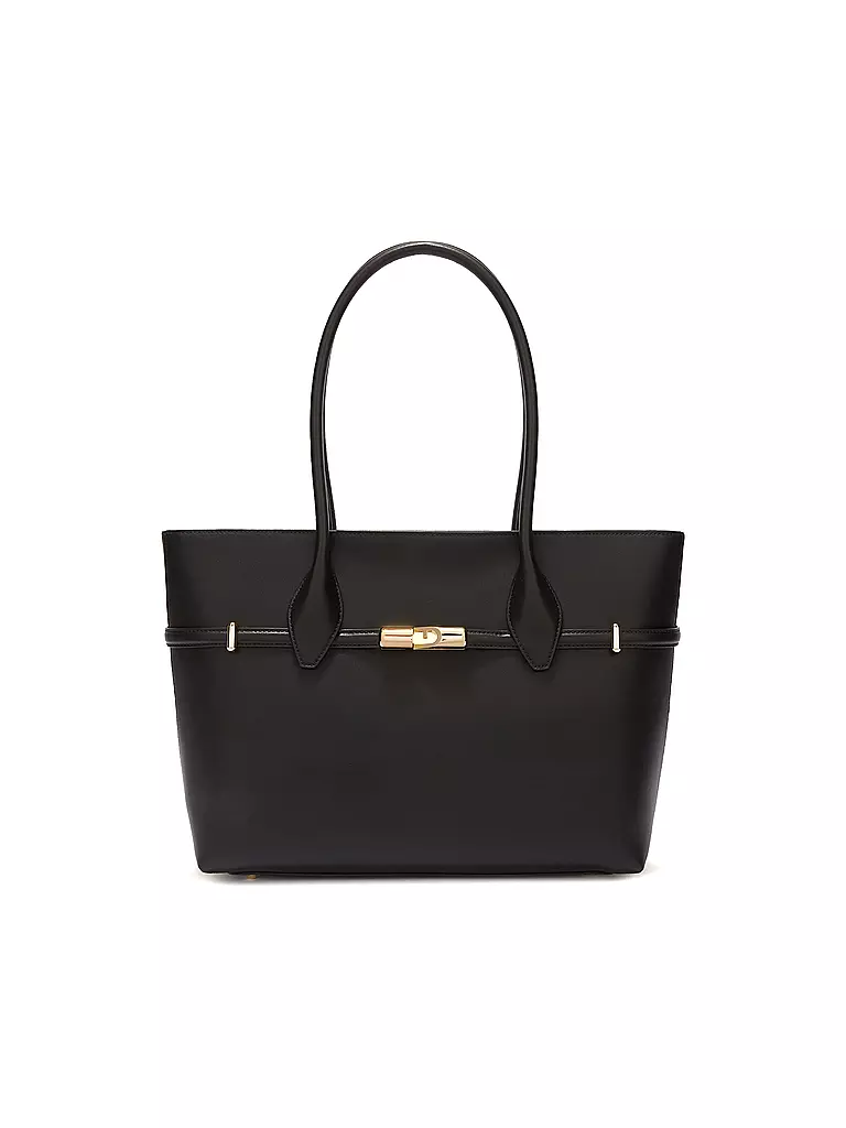 FURLA Ledertasche - Shopper GOCCIA Large schwarz