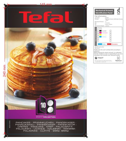 Pack Web - Croque-gaufre Snack Time + 2 lots de plaques amovibles (grill/panini et pancakes)