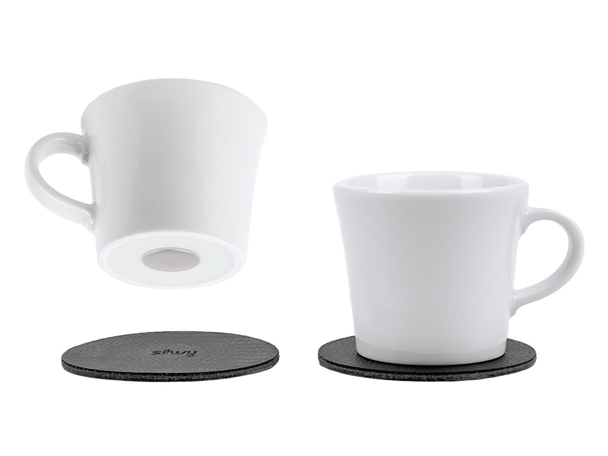 Silwy porseleinen magnetische espressokopjes