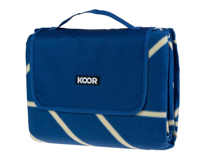 KOOR Picknickdecke Onda-Blu 200 x 250 cm Modische Picknick-Decke in sommerlichen Trendfarben