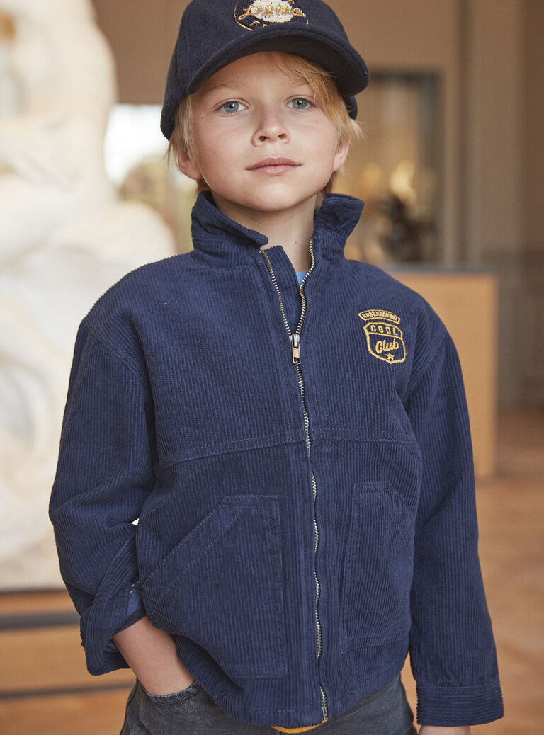 Veste bleu marine en velours