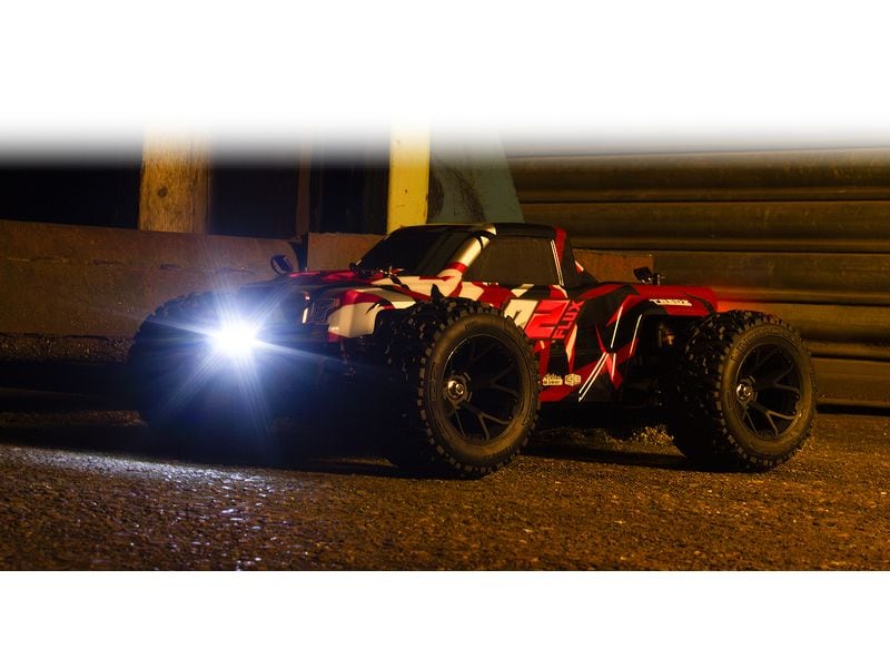 Maverick Monster Truck Quantum2 MT Flux 4WD Rot, ARTR, 1:10 Off-Road RC Modell mit Brushless Allradantrieb