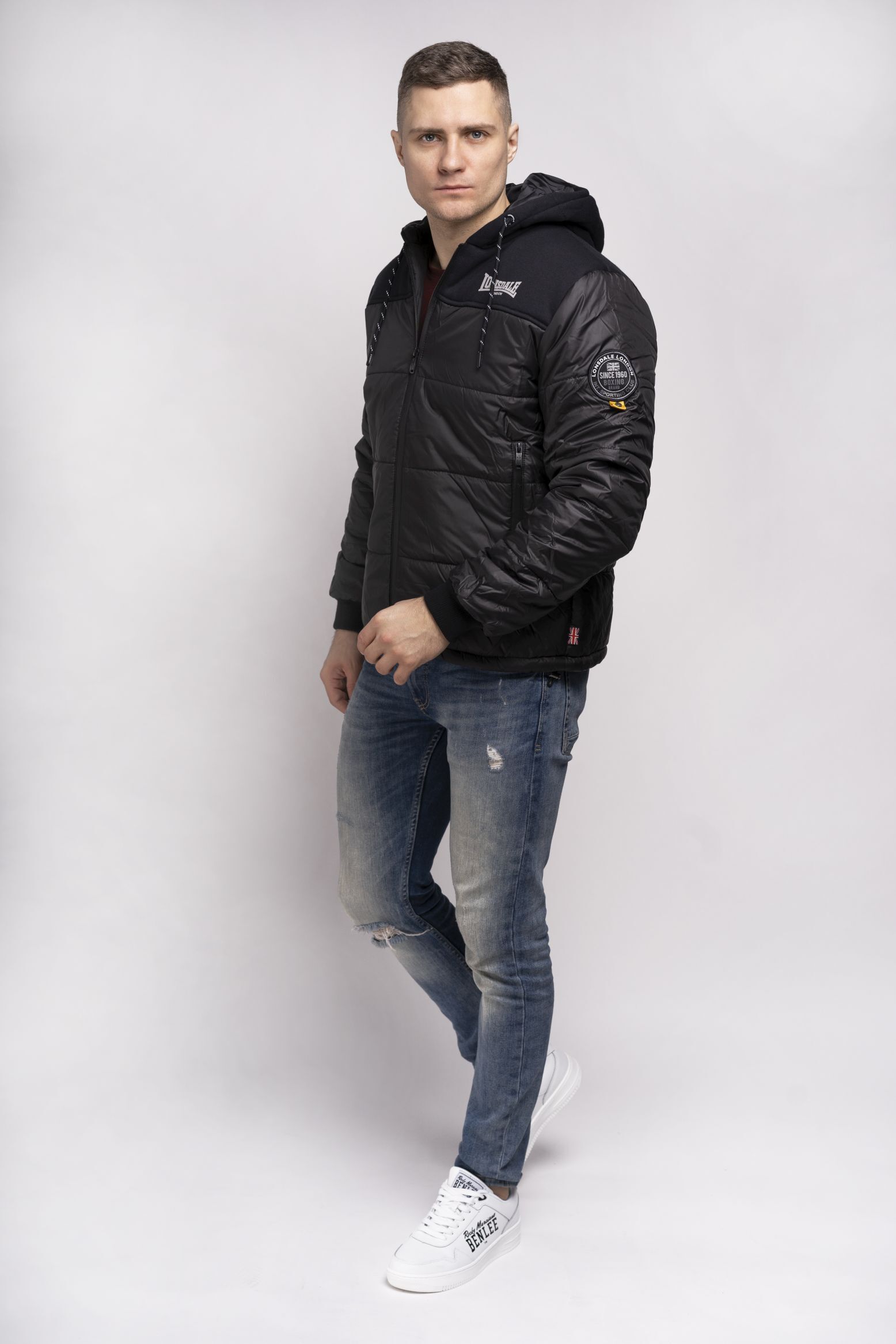 Lonsdale Herren Winterjacke mit Kapuze normale Passform BOTALLACK