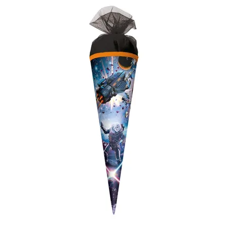 Roth Motiv-Schultüte, Space Fighter, 35 cm, rund, Tüllverschluss