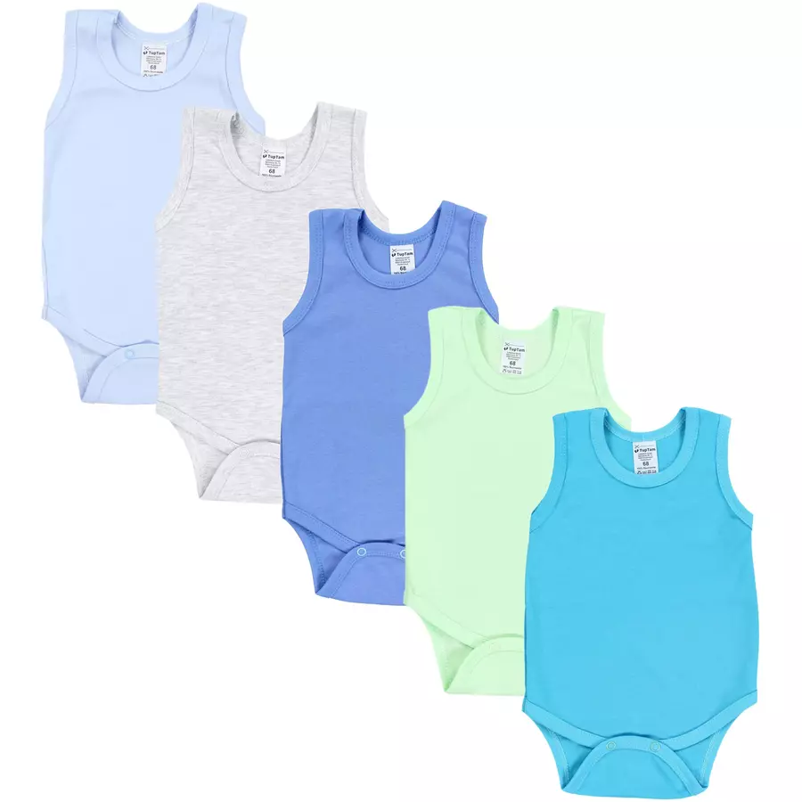 TupTam Baby Jungen Achselbody 5er Pack blaugrün