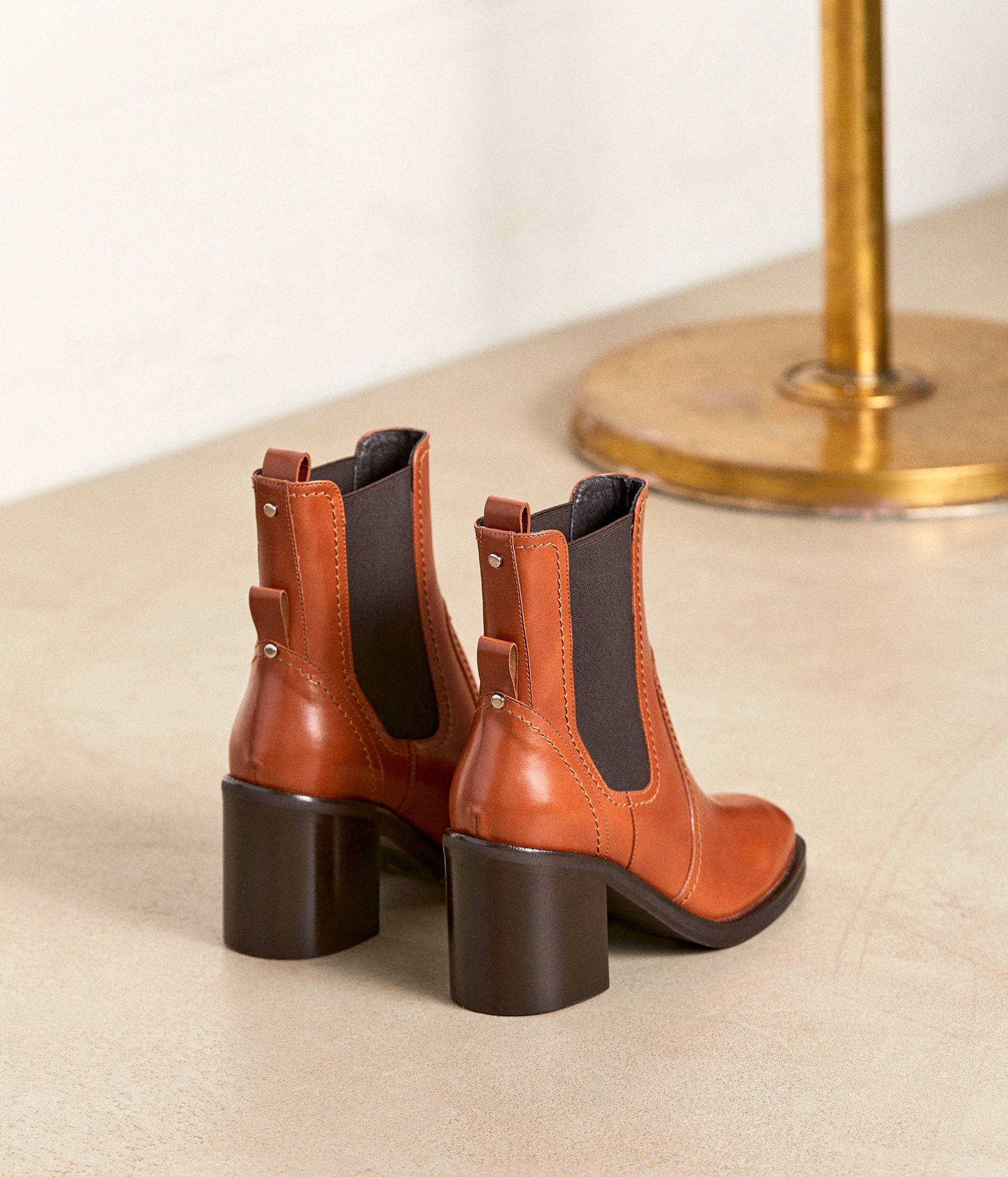 Boots cognac Domitille