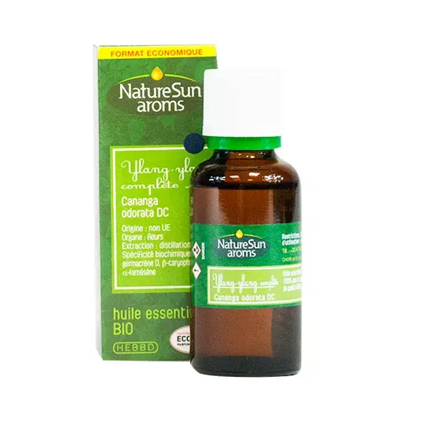 Óleo Essencial Completo de Ylang Ylang Orgânico NatureSun Aroms 30ml