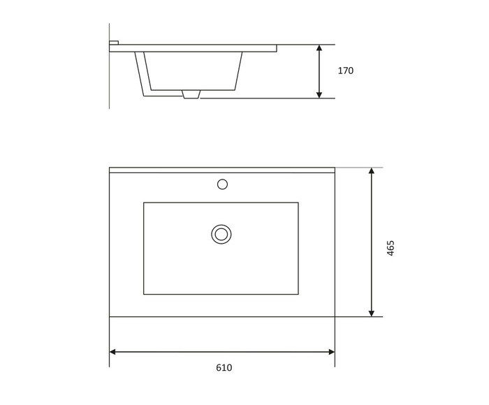 Vask Deluxe NR11 60 cm hvid - REN