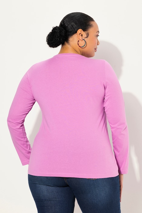 Shirt, Slim, V-Ausschnitt, Langarm