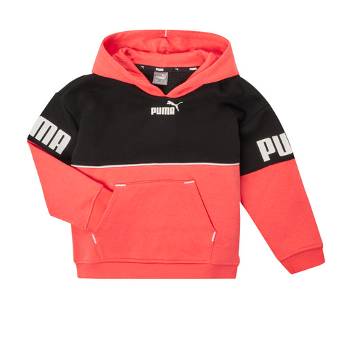 Puma - PUMA POWER COLORBLOCK HOODIE - Noir / Orange