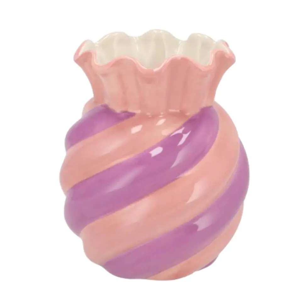 DK Design boeket vaas Sweety - keramiek - roze/paars - 15 x 30 cm