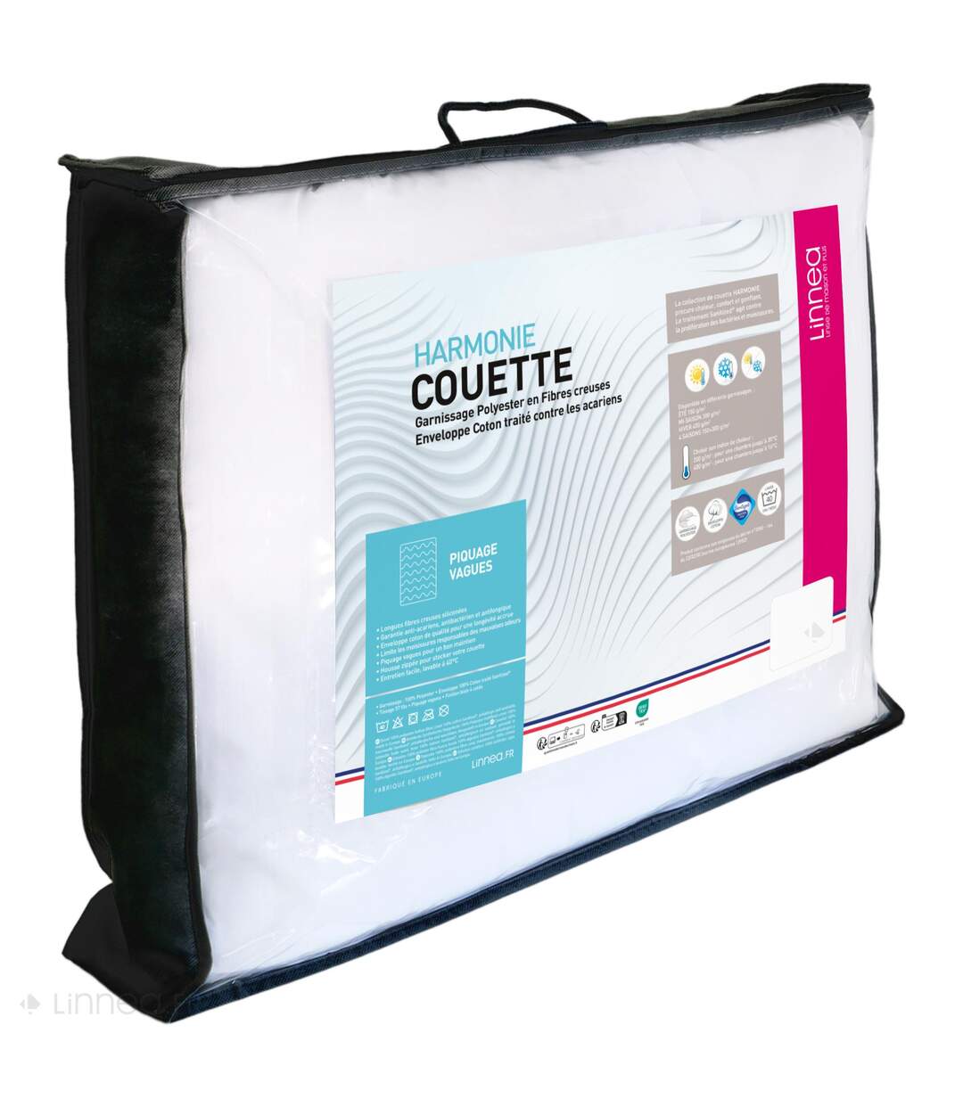 Couette été 300x240 cm HARMONIE garnissage fibre polyester 150g/m2