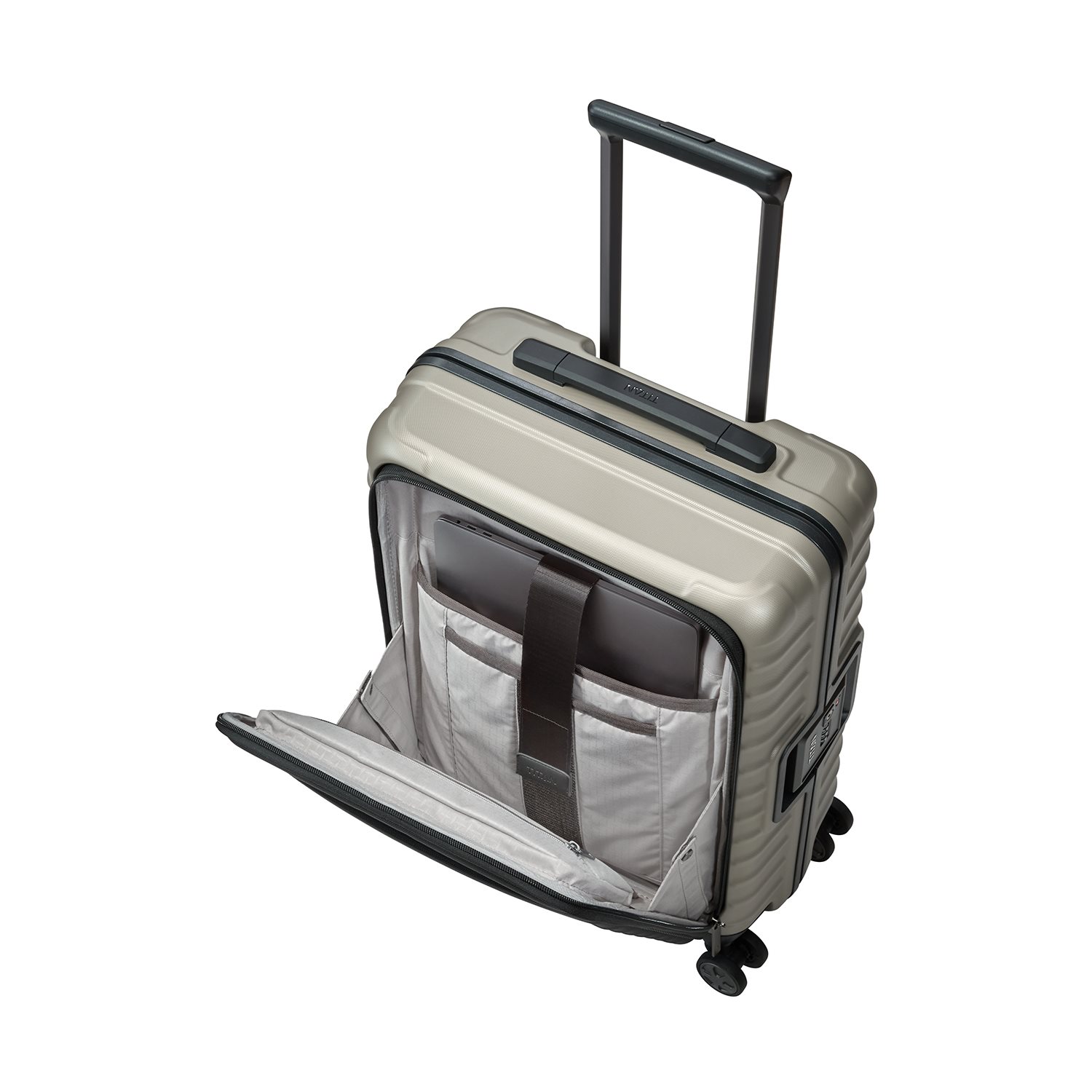 TITAN Litron Frame 4 Wheel Trolley S Frontpocket champagne