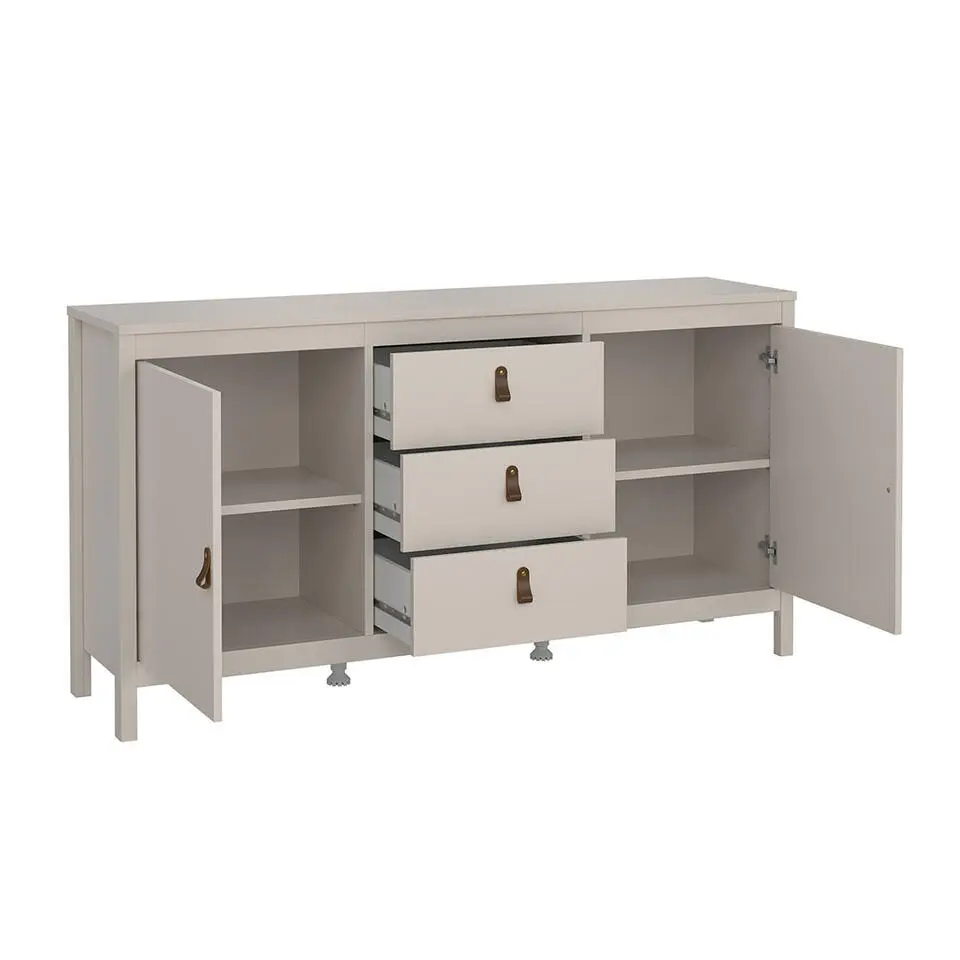 Hioshop Madrid dressoir 2 deuren 3 lades cashmere