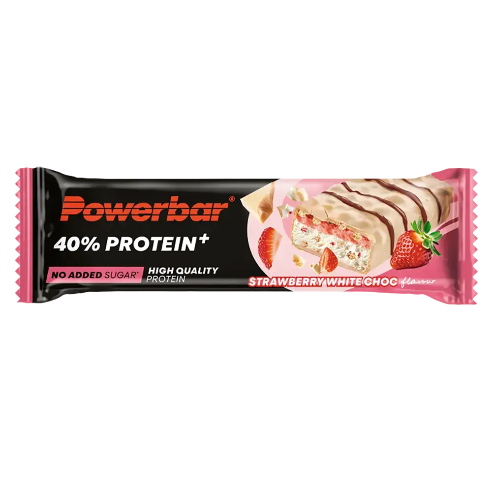 PowerBar ProteinPlus 40% Crisp Repen Aardbei/Witte Chocolade 12 stuks