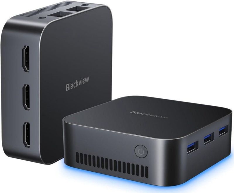 Blackview MP80 Mini PC - 16 GB LPDDR4 - 512 GB SSD - Intel N95 - Zwart