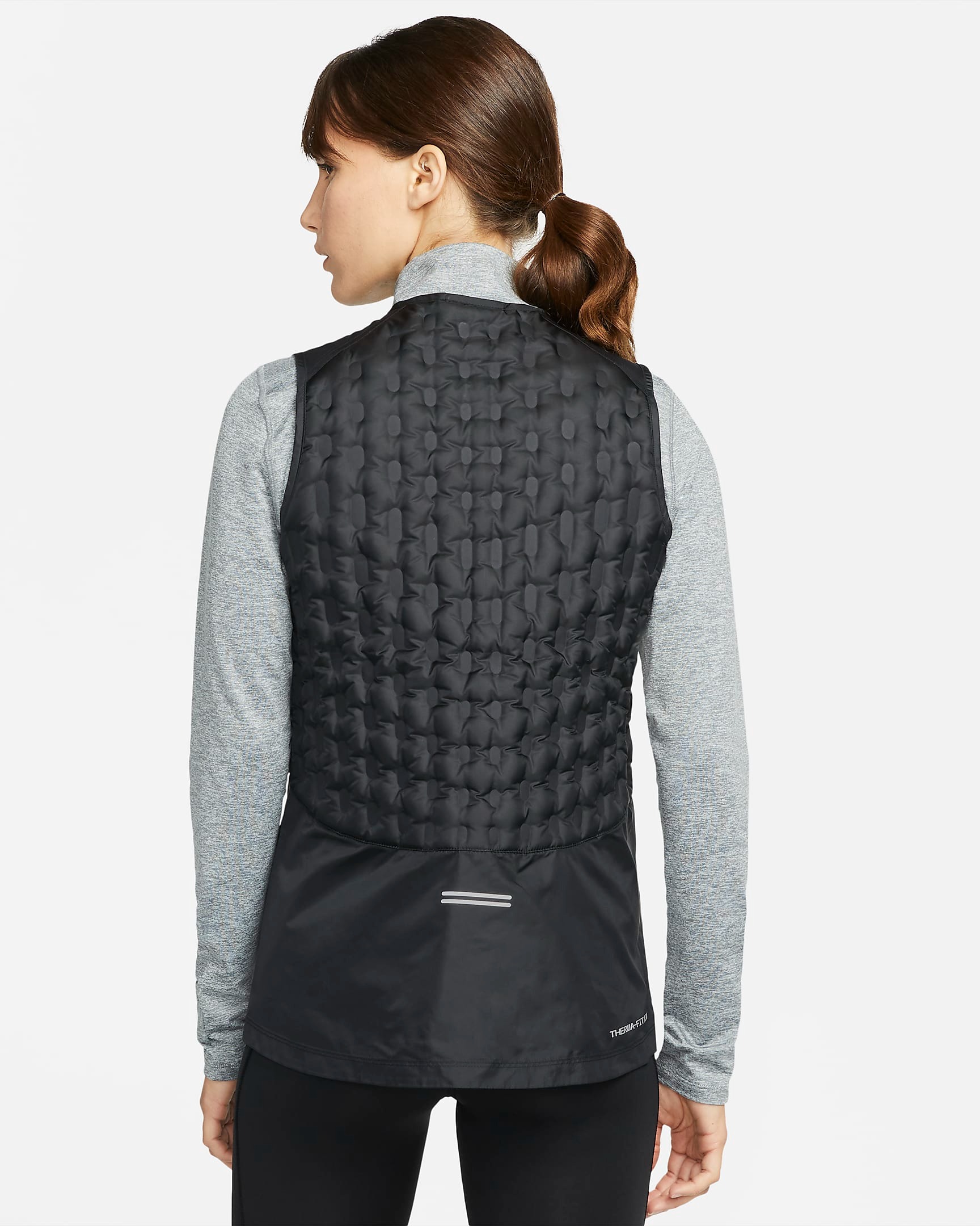 Therma-FIT ADV Downfill Running Gilet Dame 010/Black/Reflective Silver