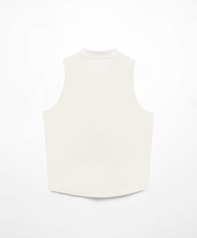 Blusa sem mangas com zíper