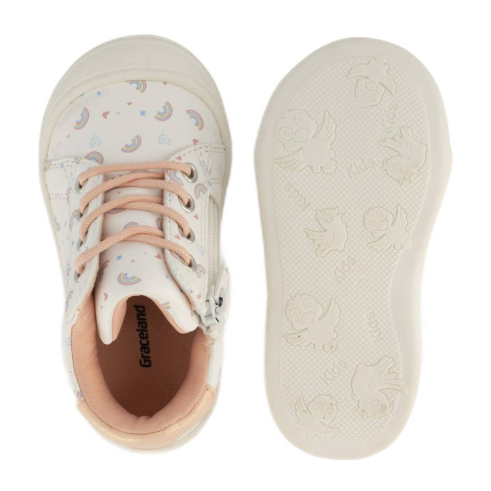 Graceland sneakers wit/roze