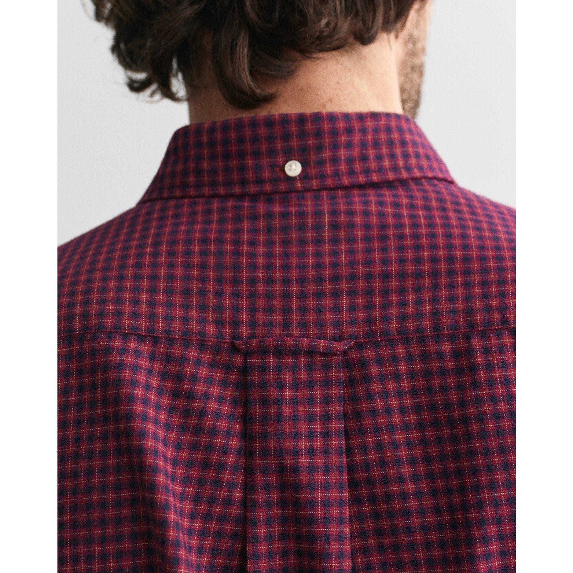 Gant REG MICROCHECK FLANNEL SHIRT WINE R