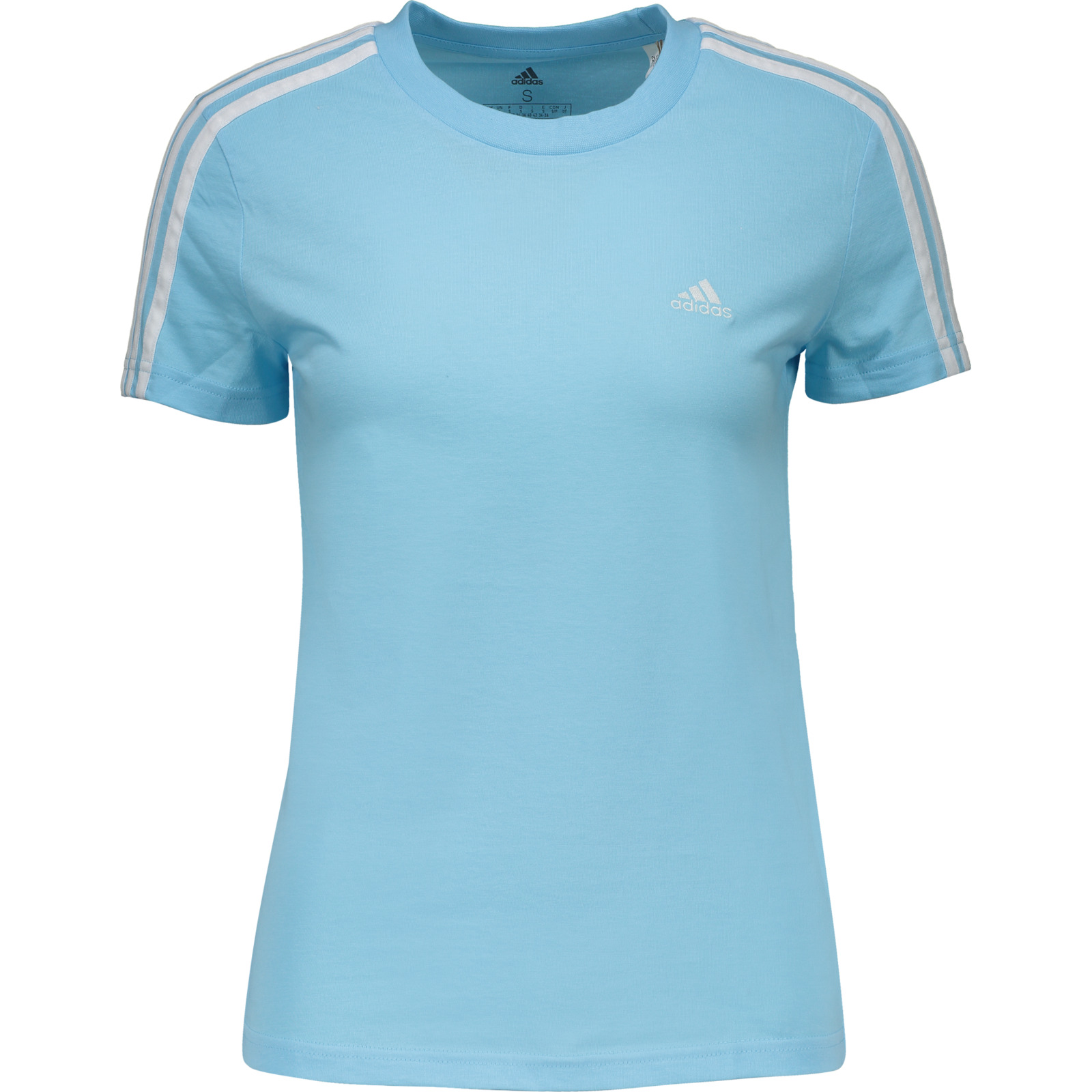 Adidas Damen-T-Shirt 3S M, hellblau