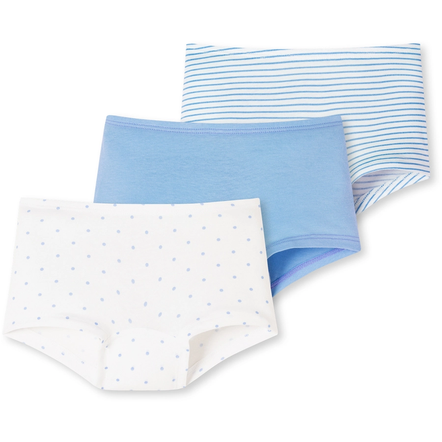 Schiesser Panty 955 Organic Cotton blau, weiß