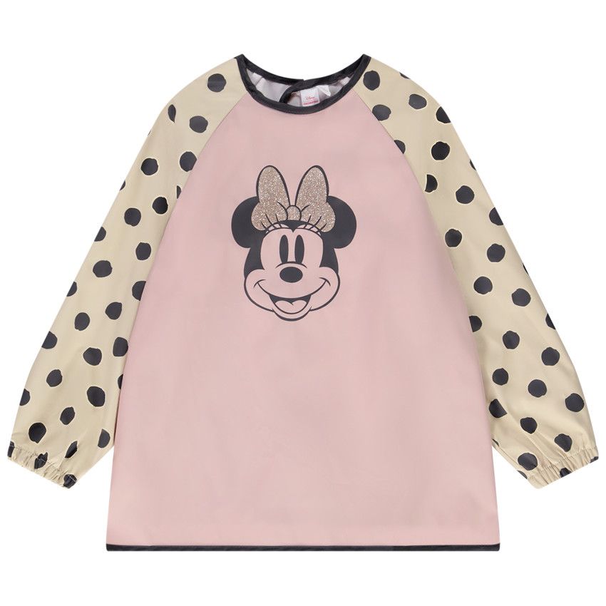 Tablier imprimé pois et print Minnie Disney pour fille - Rose