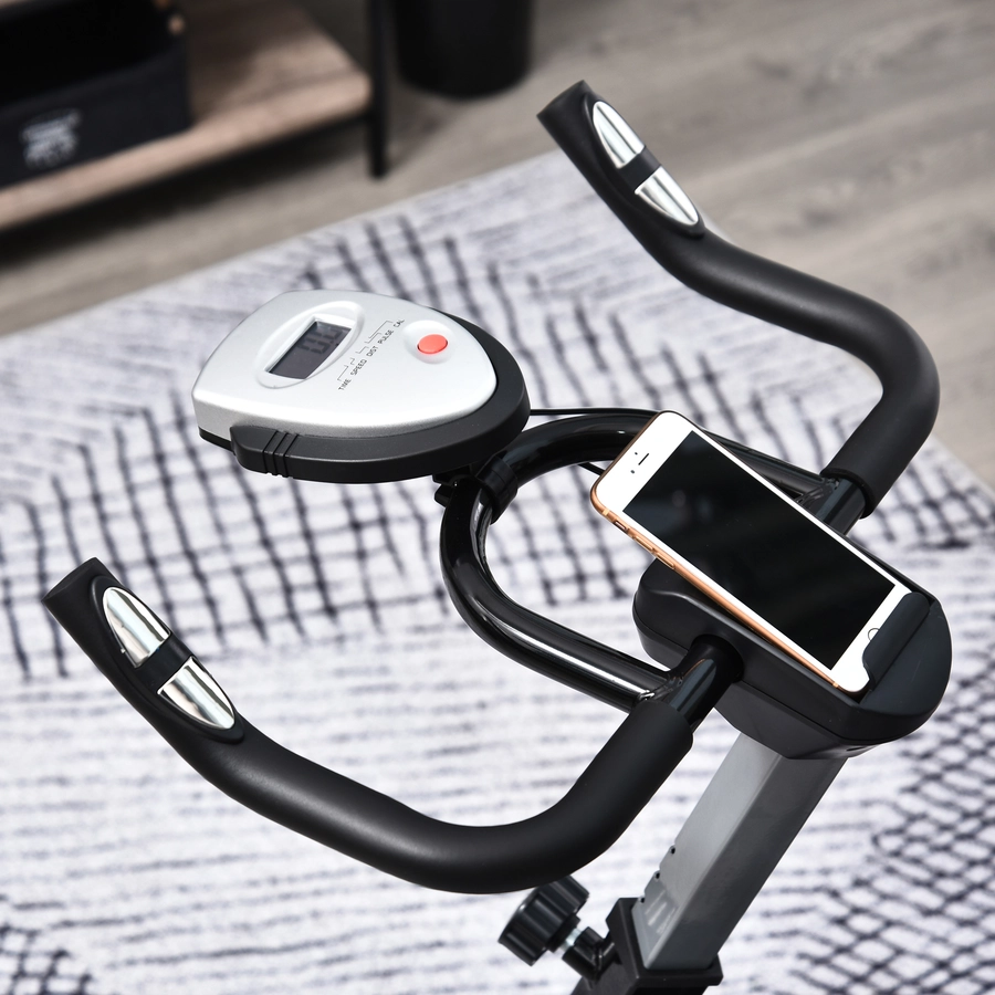 HOMCOM Fahrradtrainer mit stufenlosem Magnetwiderstand schwarz