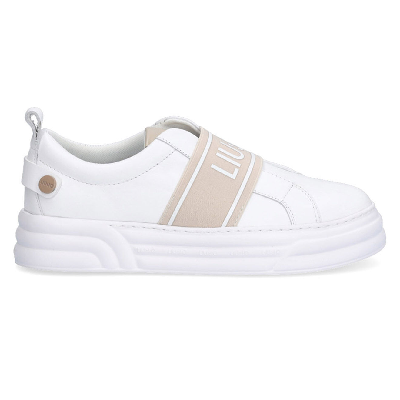 Liu-Jo Sneakers en Cuir Ulisa blanc/beige