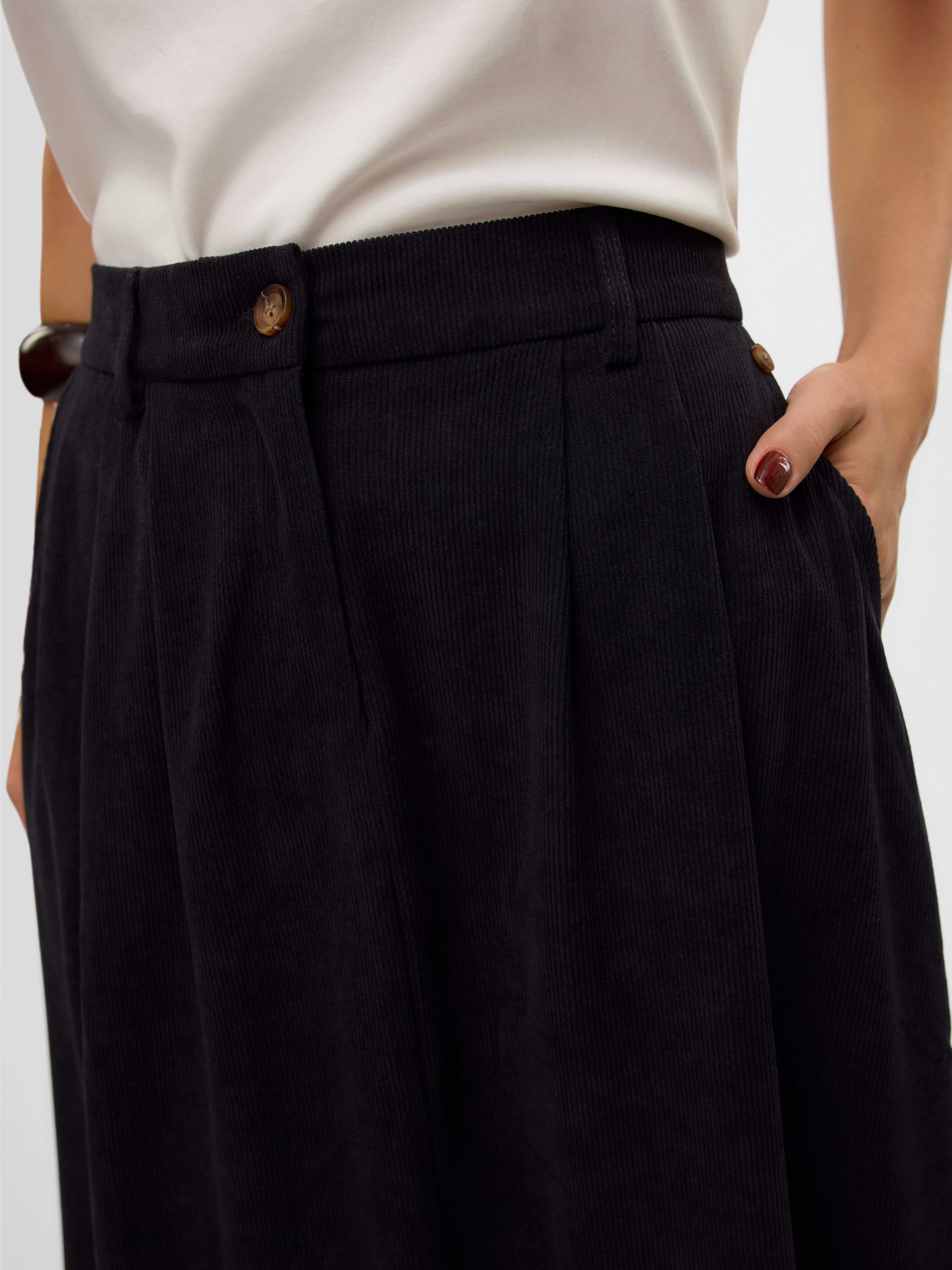 VMVIENNA High waist Corduroy Midi-rok