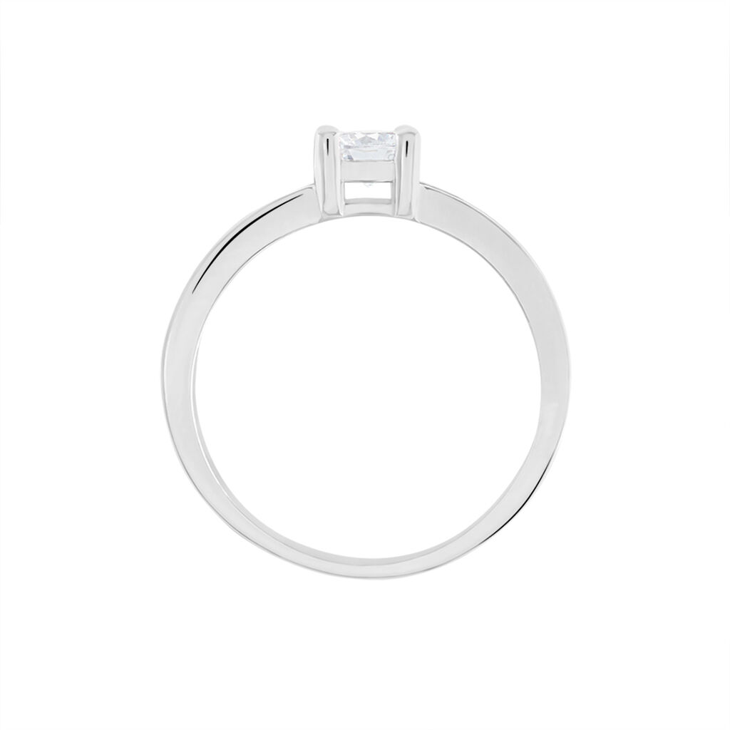 Bague Solitaire Regilla Argent Blanc Oxyde De Zirconium
