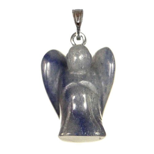 Pendentif ange en quartz bleu
