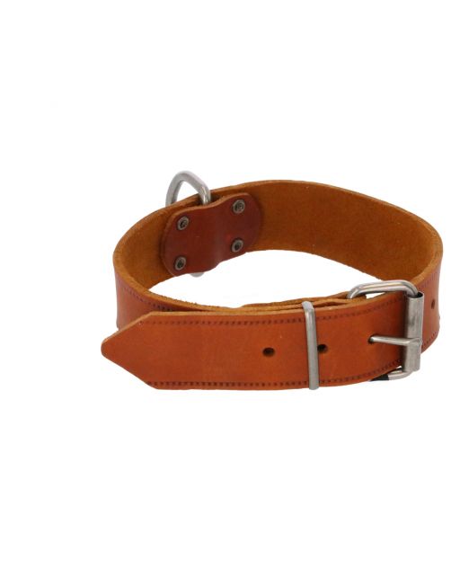 Adori Halsband Vetleder Met Print Cognac - Hondenhalsband