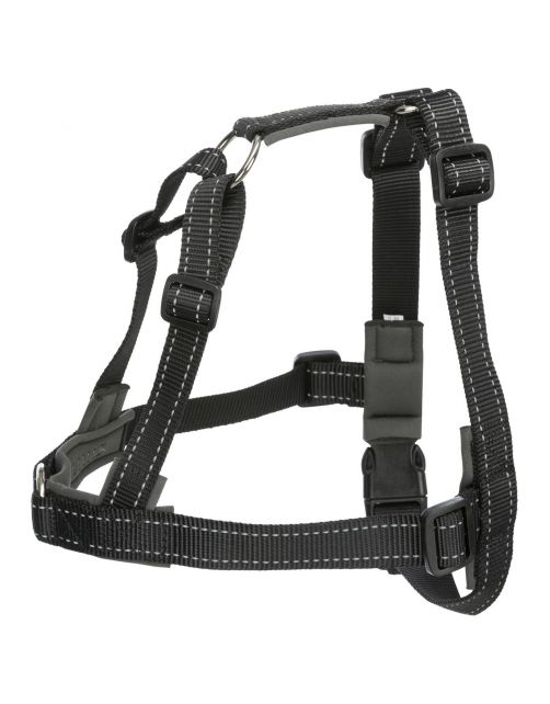 Trixie Lead'N'Walk Soft Tuig Zwart - Hondenharnas