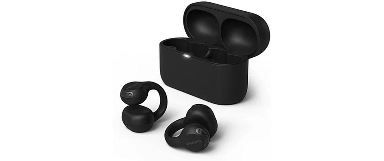 Open-Ear-Kopfhörer TAQ2000BK/00 SchwarzOpen-Ear True Wireless Kopfhörer mit klarem Sound und hohem Tragekomfort