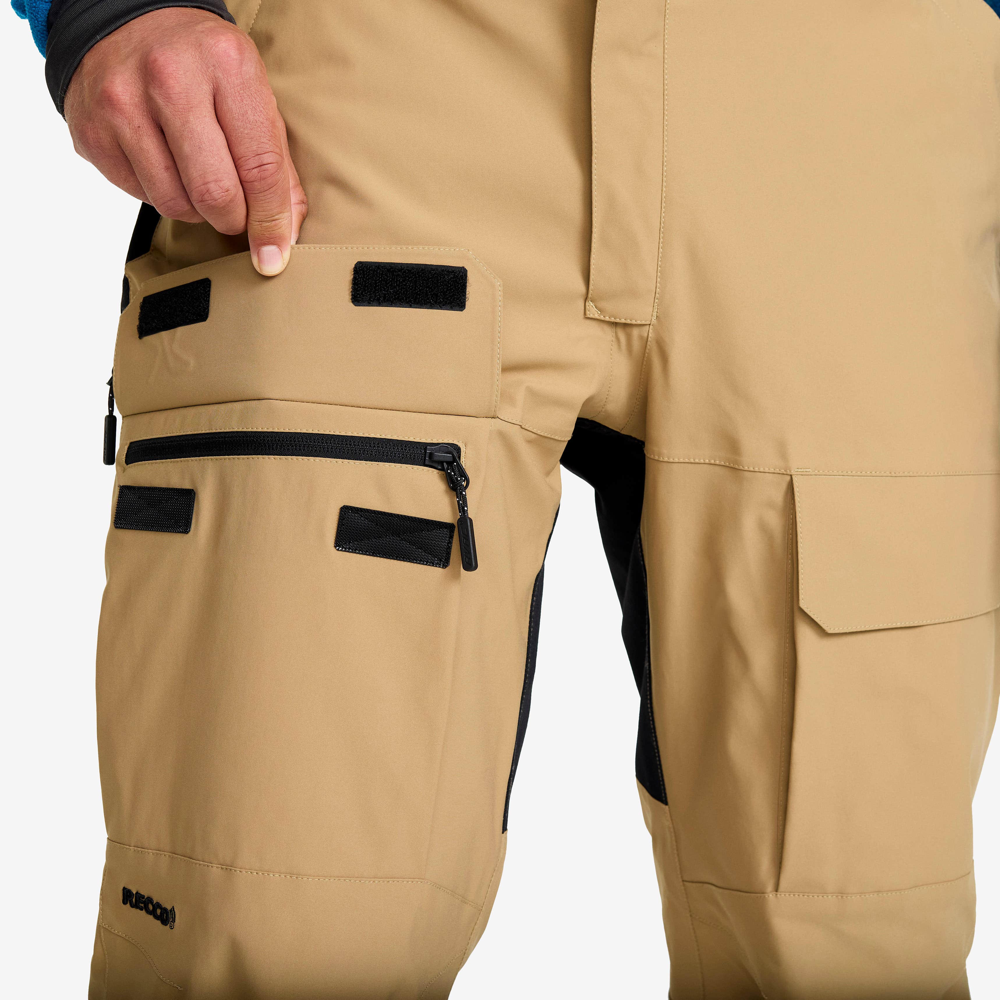 Halo 2L Insulated Ski Pants Herre Kelp Beige