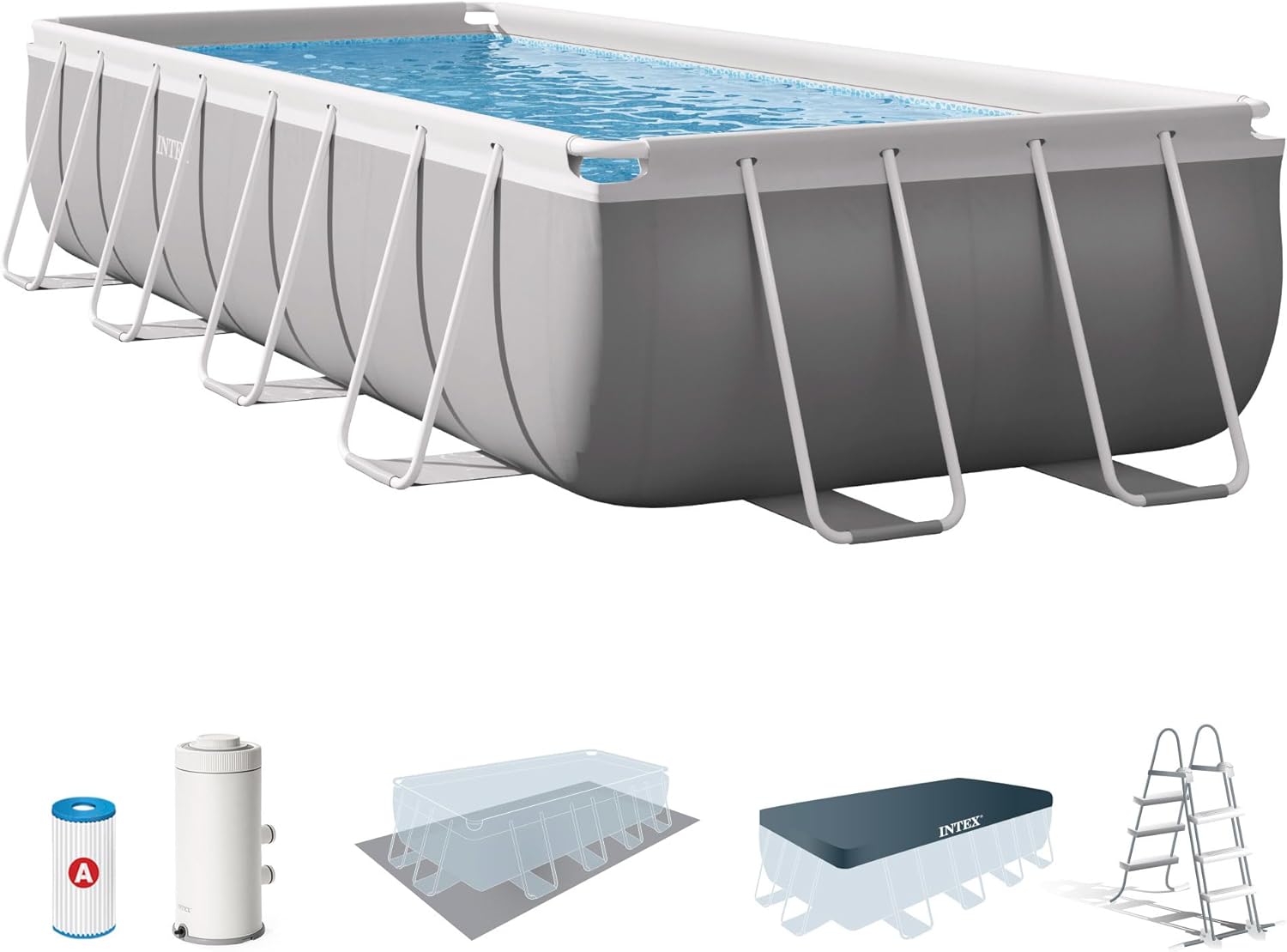 16Ft X 8Ft X 42In Prism Frame Rectangular Pool Set