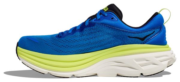 Chaussures Running Hoka Bondi 8 Large Bleu/Vert Homme