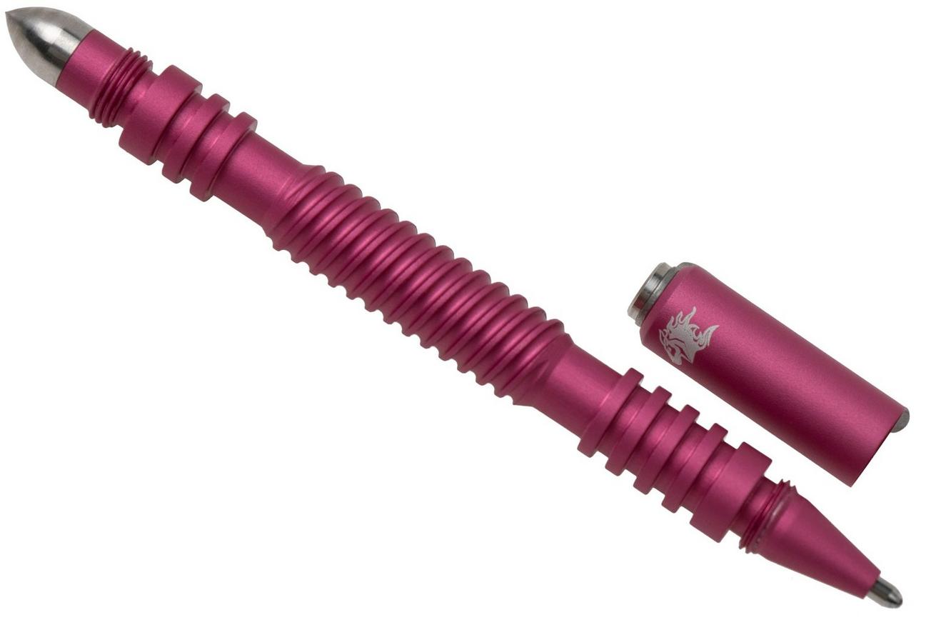 Rick Hinderer Spiral Investigator Pen, Aluminum, Matte Pink, tactische pen
