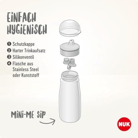 NUK Mini-Me Sip Trinkflasche, 300 ml, ab 9 Monaten