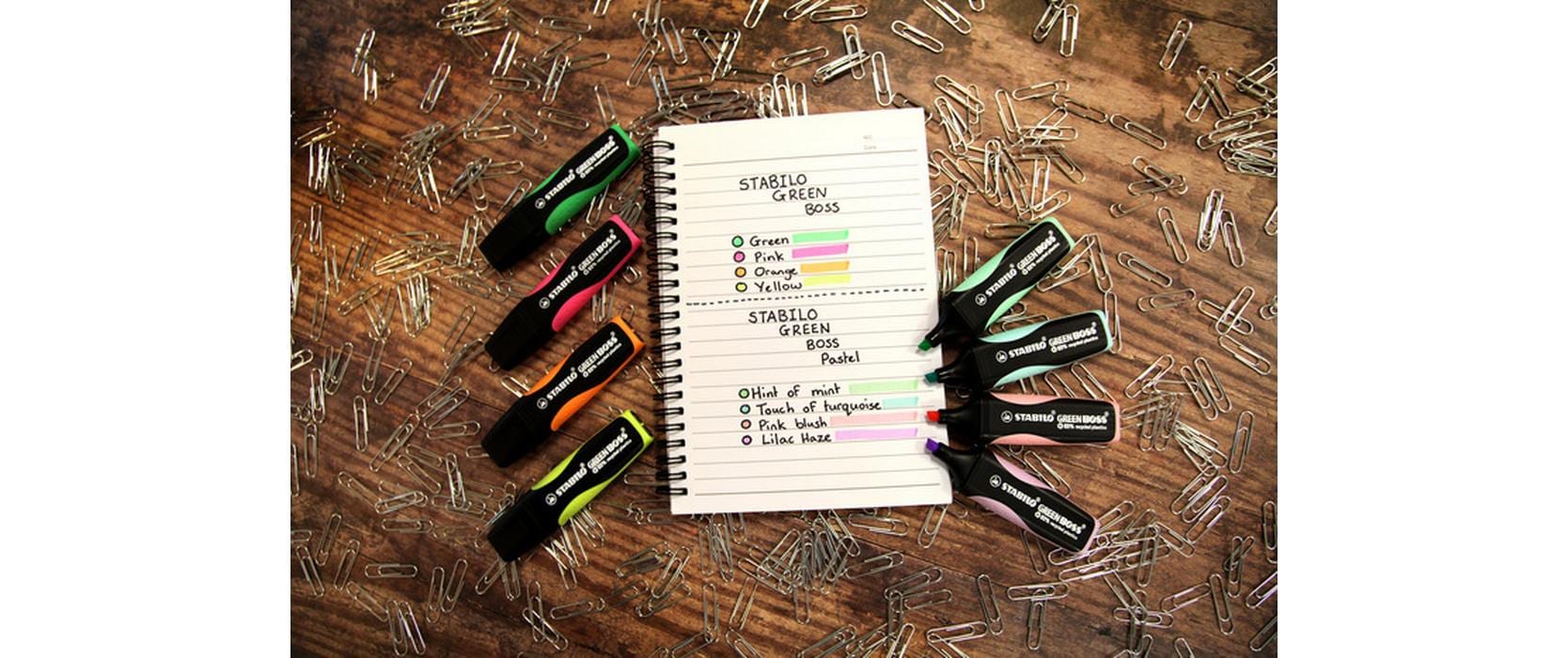 Textmarker Greenboss Orange/Schwarz, 10 StückUmweltfreundlicher Leuchtstift