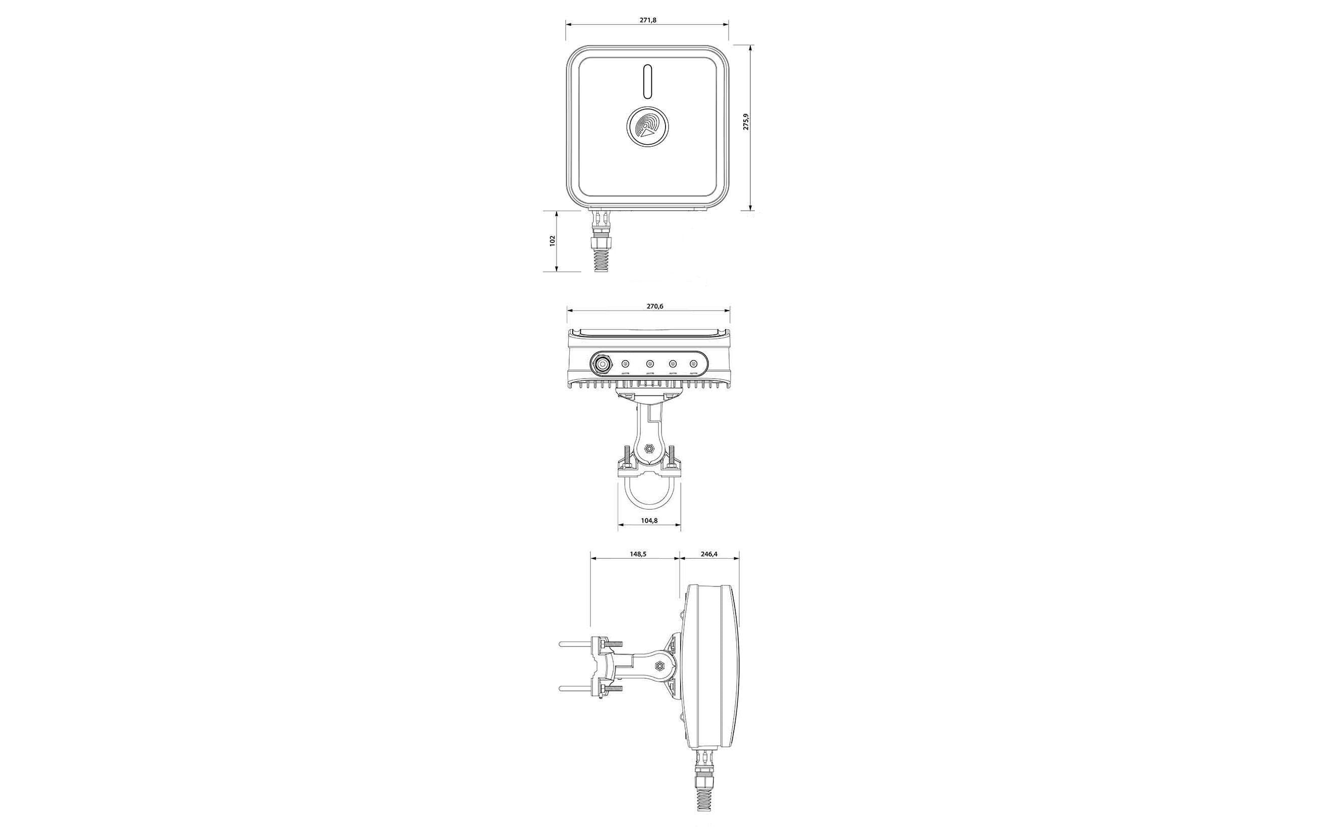 LTE-Antenne QuMax A240M Outdoor Gehäuse für RUT-240<br>Outdoor LTE-Antenne Gehäuse für Teltonika RUT-240 LTE-Router
