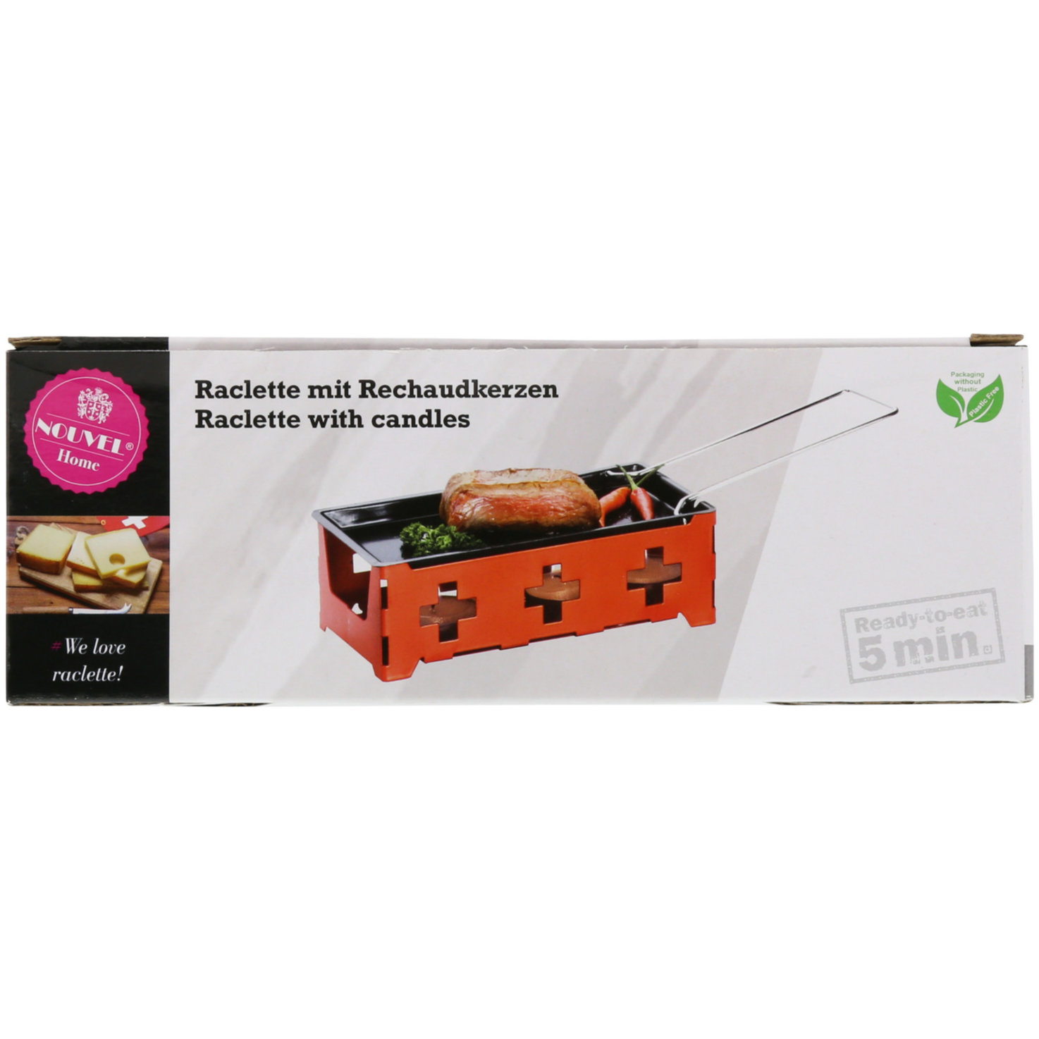Raclette-Ofen mit Kerzen CH-Kreuz