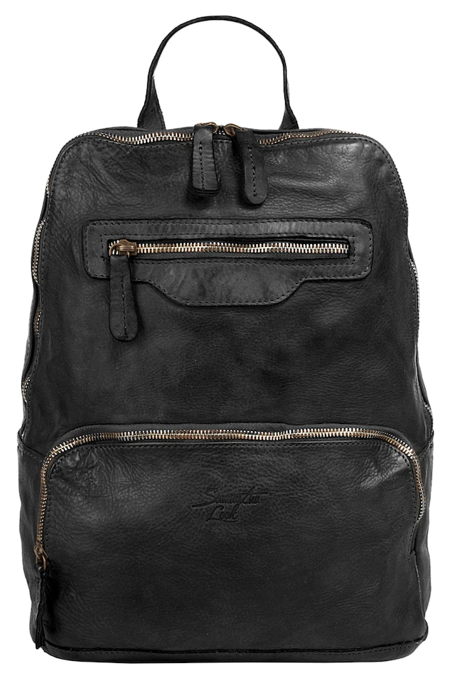 Samantha Look Cityrucksack echt Leder, Made in Italy