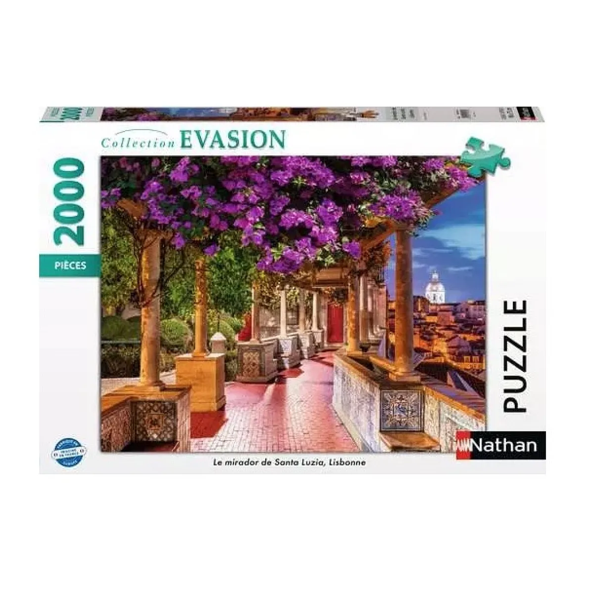 NATHAN Puzzle 2000 pièces Mirador de Santa Luzia