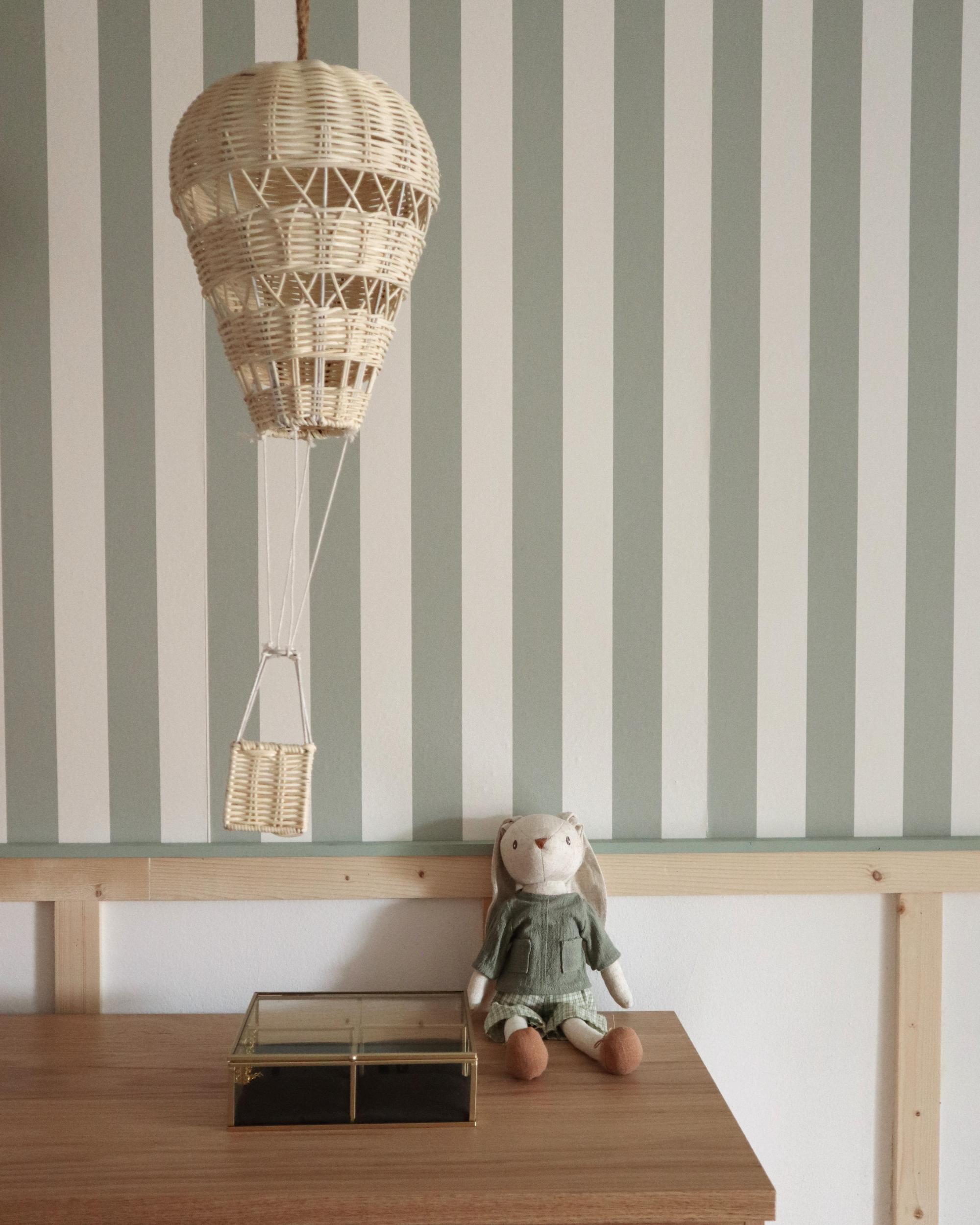 Wanddecoratie Ballon BEMBA Rotan 60 cm Natuurlijk