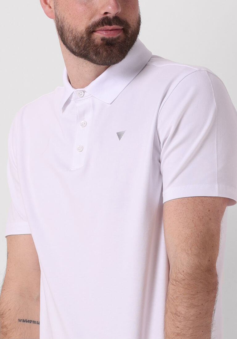 PURE PATH witte pure path polo pure logo polo with chest print