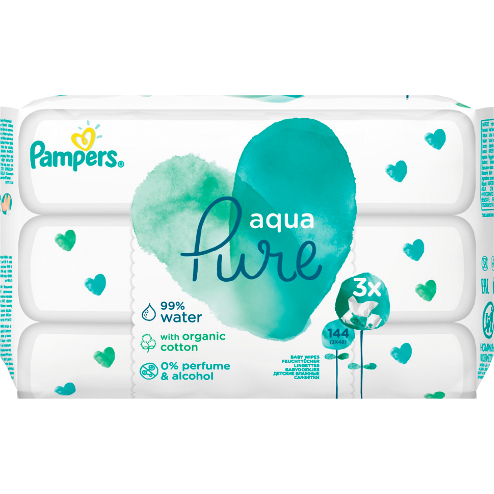 Pampers Feuchttücher Aqua 3 x 48 Tücher